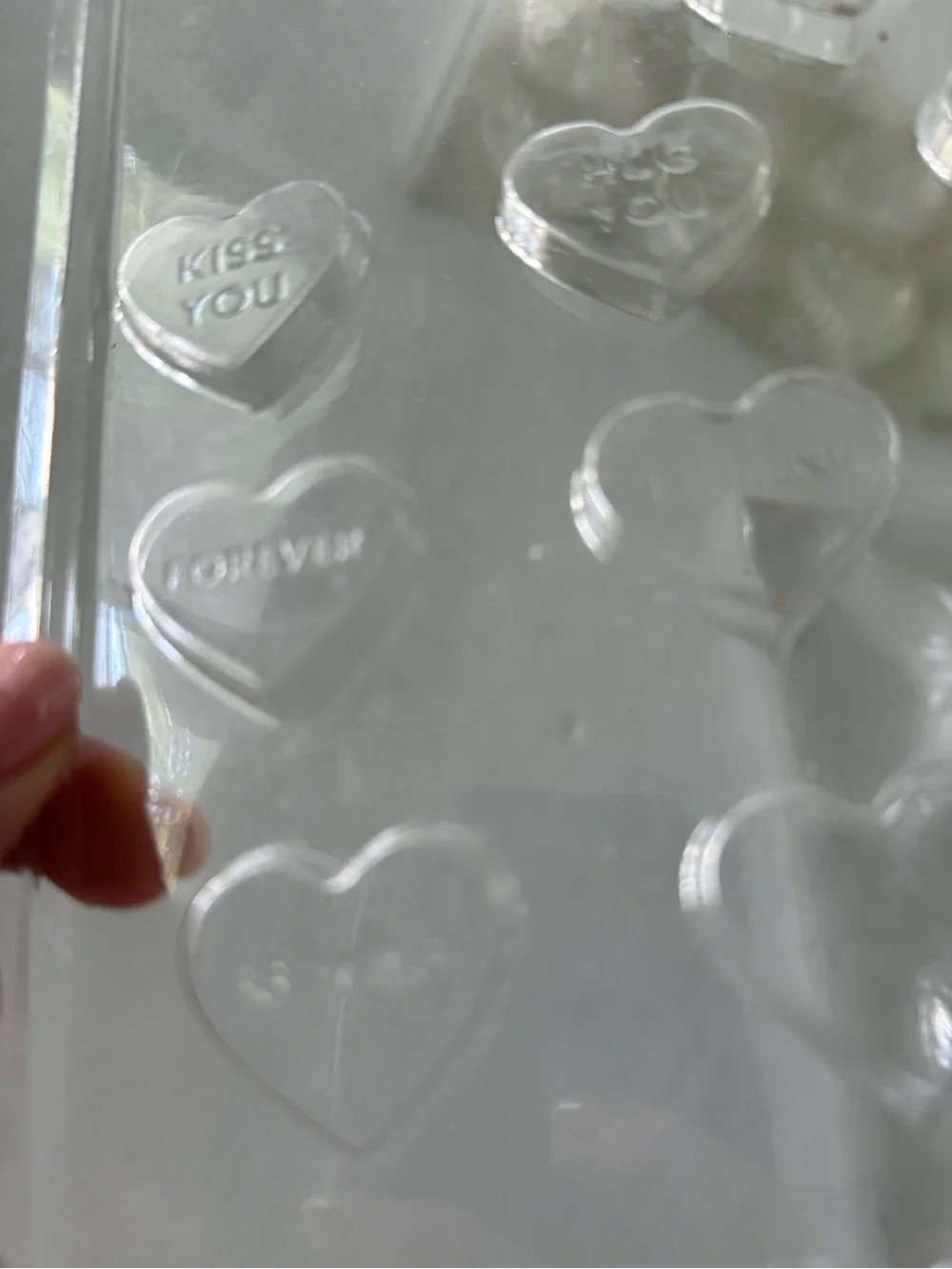Wilton Clear Plastic Chocolate Candy Molds Set of 4 - 3 Valentine’s Day themed